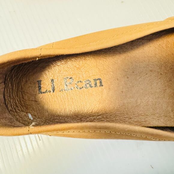 LL Bean Shoes Womens 7.5 Brown Leather Loafers Campo Casual Slip On Flats - Picture 11 of 13